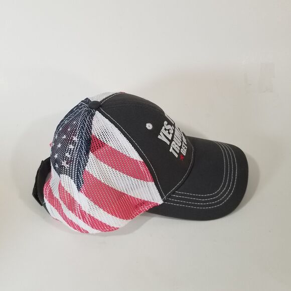 Trump Girl Cap Hat Embroidered Mesh Trucker Flag Red White Blue Adjustable NEW - Picture 4 of 6